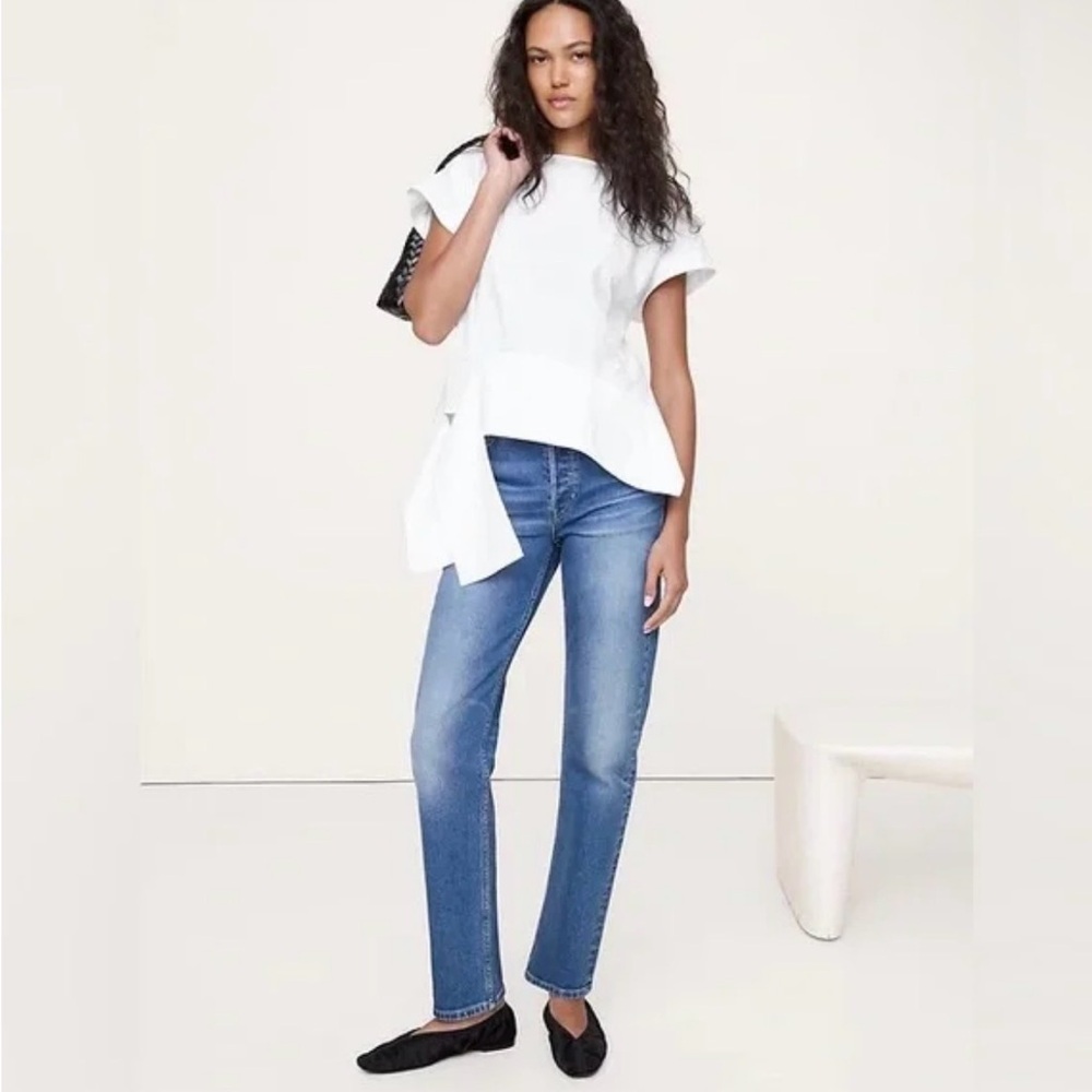 Banana Republic Cotton poplin asymmetric shirt, XS, NWOT